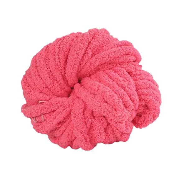 GUOOL Chunky Wool Yarn Super Bulky Giant Yarn Polyester Lightweight Washable Soft DIY Arm Knitting Crochet Suitable for Macrame Projects Home Decoration Watermelon Red