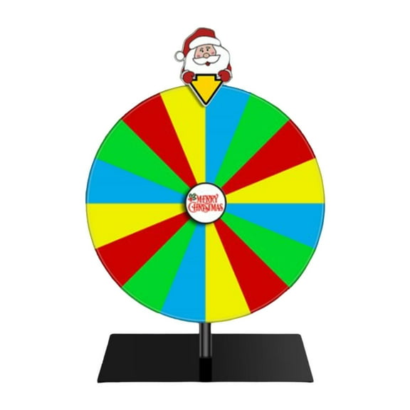 GUOOL Colored Rotating Wheel Drinking Supplies Erasable Portable Tabletop Roulette Wheel for Shops Bar Party Santa Claus