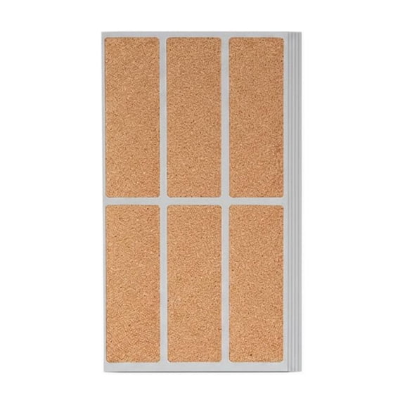 GUOOL Cork Label Stickers Rustic Cork Texture Writable Waterproof Self Adhesive Easy Apply for Kitchen Pantry Office Bins