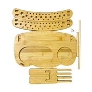 GUOOL Crochet Yarn Holder Crochet Hook Storage Tray Stable Easy Assembly Thread Organizer Yarn Storage Stand for Quilting Household