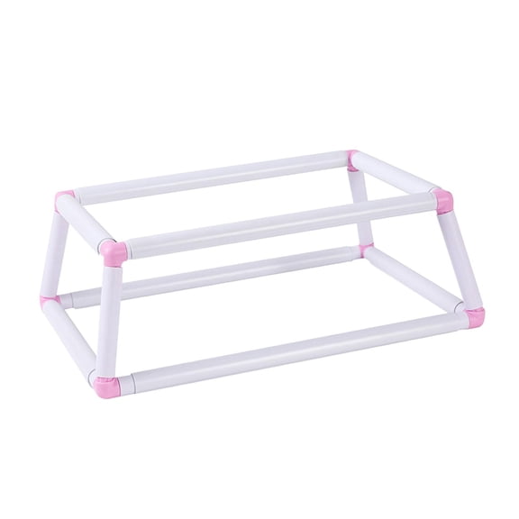 GUOOL Cross Stitch Rack Embroidery Frame Lap Stand Hands Frees Compact DIY Sewing Combo Multifunction Embroidery Hoop Lap Stand Hoop pink large