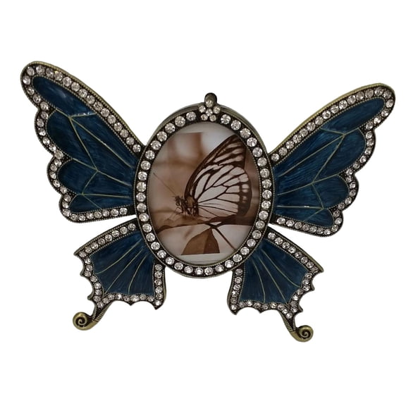 GUOOL Decorative Butterfly Frame, Classic Picture Holder Ornament Craft Photo Frame for Restaurant Tabletop Living Room Decoration Gift , Small