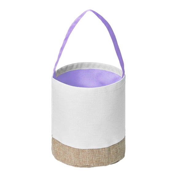 GUOOL Easter Bucket for Candy Gifts, Basket Bucket Tote Bag, Easter Gifts Lightweight Easter Basket Egg Buckets Kids Easter Holiday violet