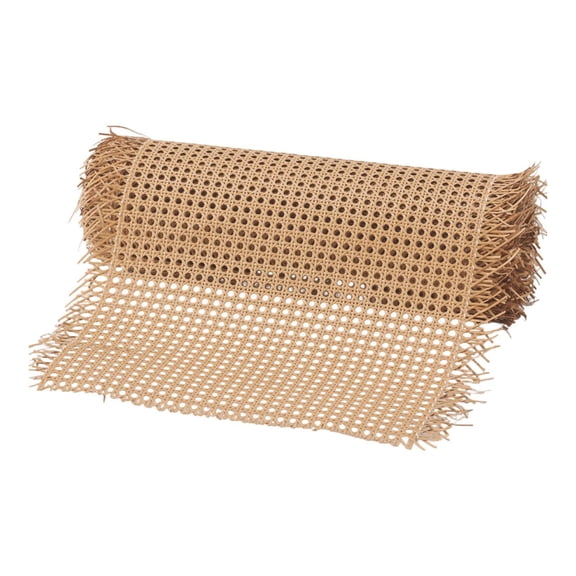 GUOOL Faux Cane Open Weave Mesh Imitation Rattan Webbing Roll 1M Handmade Webbing Sheet for Furniture Cabinet Decoration