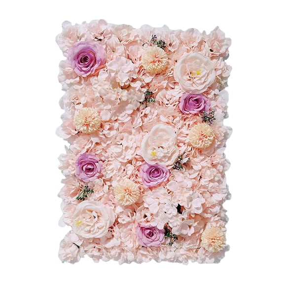 GUOOL Flower Panels 24"x16" Flower Panel Screen Artificial Flowers Backdrop Wedding Decor Photo Photography Background Home Decoration , Pink, 40x60cm