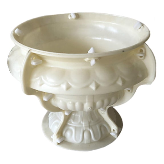 GUOOL Flowerpot Form Classic Roman Pillar Concrete Pot Planter Mold Sturdy PP Material DIY Vase Ornament Easy Cleaning Suitable for Home Decoration Crafts Dia 37 cm