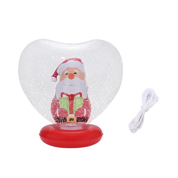 GUOOL Inflatable Christmas Ball Heart Shape Large Outdoor Balloon Tear Resistant PVC Waterproof Ornament Suitable for Lawn Garden Porch Party Decoration Gif Santa