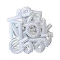 thumbnail image 1 of GUOOL Iron-on Patches Letter And Number Patches Decorative Stickers Embroidered Patches Applique Patches for Skirts Backpacks Dress Shirts White, 1 of 9