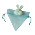thumbnail image 1 of GUOOL Large Triangle Organza Drawstring Bags Rabbit Gift Bags Baby Shower Favors Blue, 1 of 4