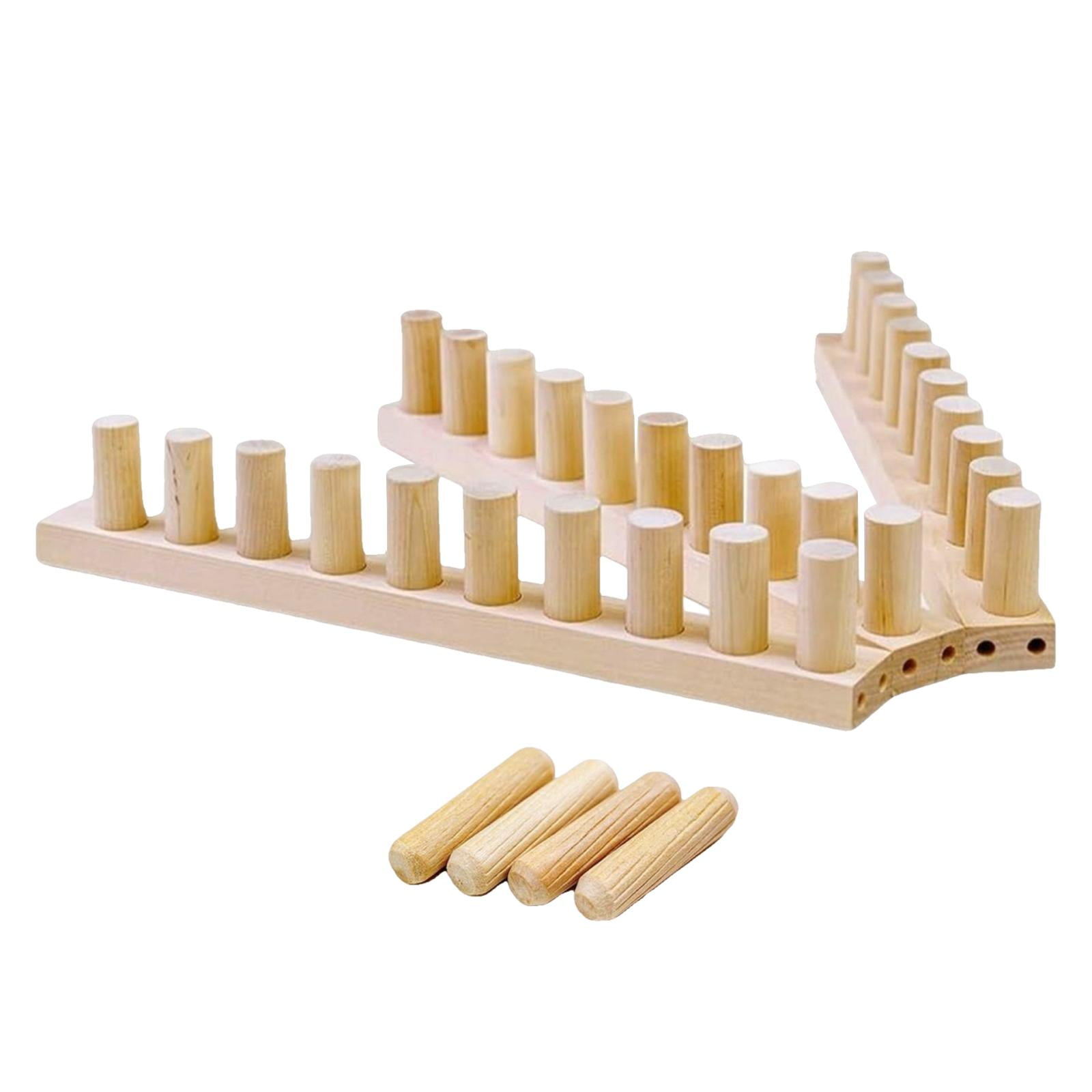 GUOOL Mini Weaving Frame Wooden Frame Hand Knitting Frame Peg Frame Chunky Wooden Blanket Knitting Frame for Relaxing Crafting And Home Decoration for Begin