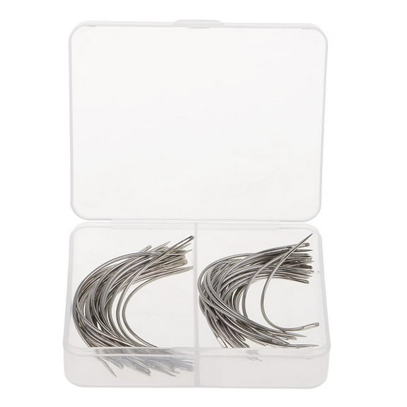 GUOOL Multi-purpose 5 2.5inch & 3inch Mixed Curved Hand Sewing Needle For Art, Modelling, Wig & Upholstery, Sewing, Knitting, Hair Weave