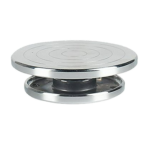 GUOOL Pottery Wheel Metal Tabletop Banding Turntable Decorating Clay Wheel Accessories Reusable Cake Tools Suitable for Model Building Painting Home , 11cm