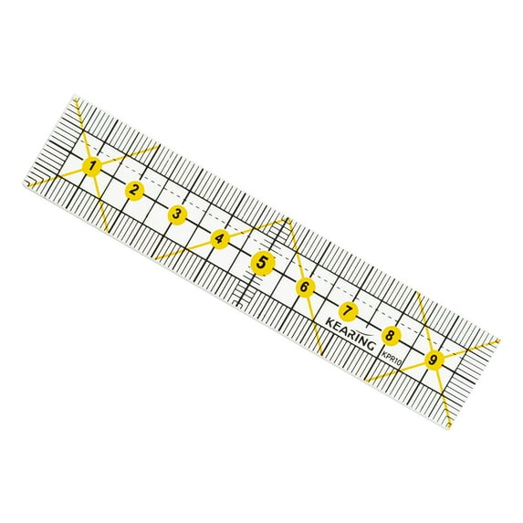 GUOOL Quilting Ruler Sewing Tool Stencils Template Tailor Patchwork Ruler Fabric Ruler for Embroidery Hobbyists DIY Apparel Quilter 10cm