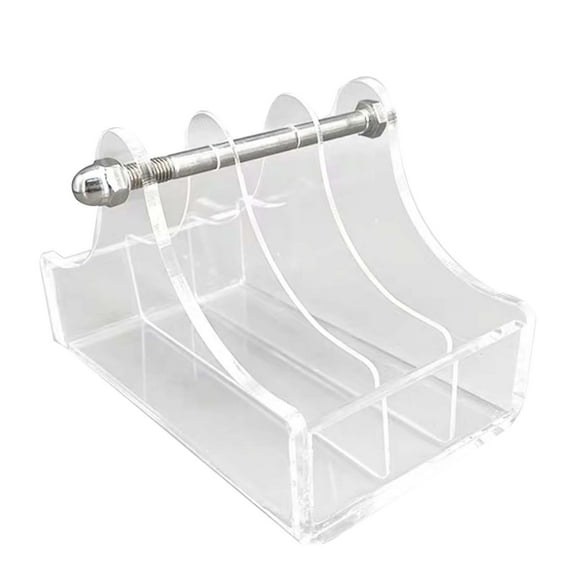 GUOOL Ribbon Holder Ribbon Organizer Space Saving DIY Craft Room Spool Storage Tool Acrylic Ribbon Storage Rack Tabletop Embroidery 3 Slot
