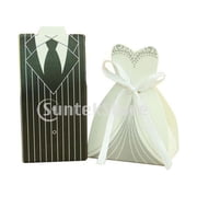 GUOOL Set of 100pcs Small Cube Candy Boxes Bulk - Bridal & Groom Wedding Party Favors Gift Boxes Baby Bridal Shower Thank You Treat Candy Boxes Supplies