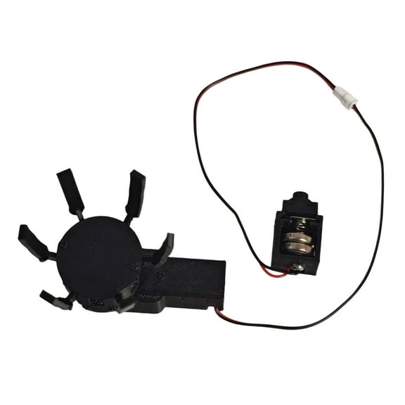 GUOOL Simulation Flower Opener Artificial Flower Automatic Open Closing Motor Mechanical Moving Flower Engine DIY Decoration Durable Pp Material Suitable for Art Exhibition Party Wedding Black