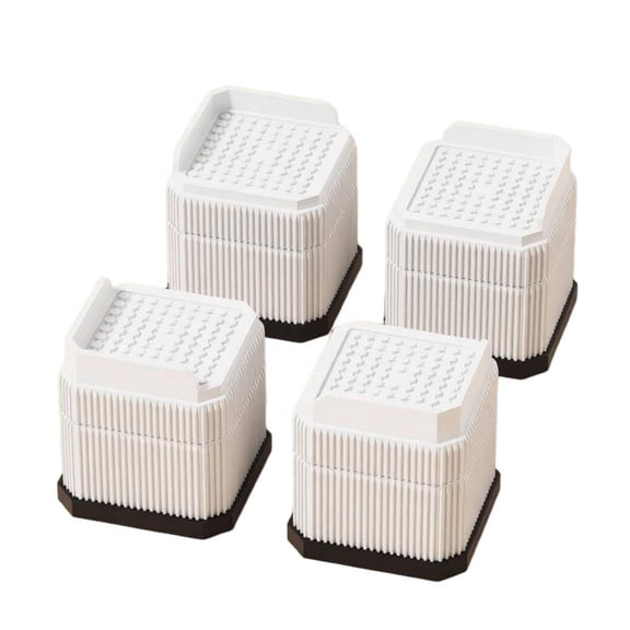 GUOOL Stackable Furniture Riser Moisture-Proof Table Leg Extender Pad Shock-Absorbing 7.1CM 087 White L
