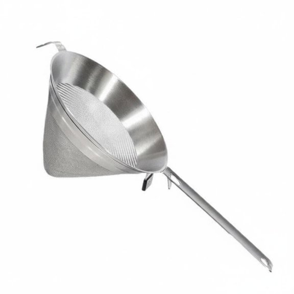 GUOOL Stainless Steel Funnel Strainer Heat Resistant Conical Mesh Funnel Wide Flared Bowl Conical Mesh Strainer 24CM