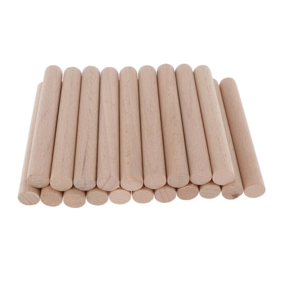 GUOOL Unfinished Dowel Rods Smooth Beech Wood Rods for DIY Craft Projects for Children - 20Pcs 1.2x10CM