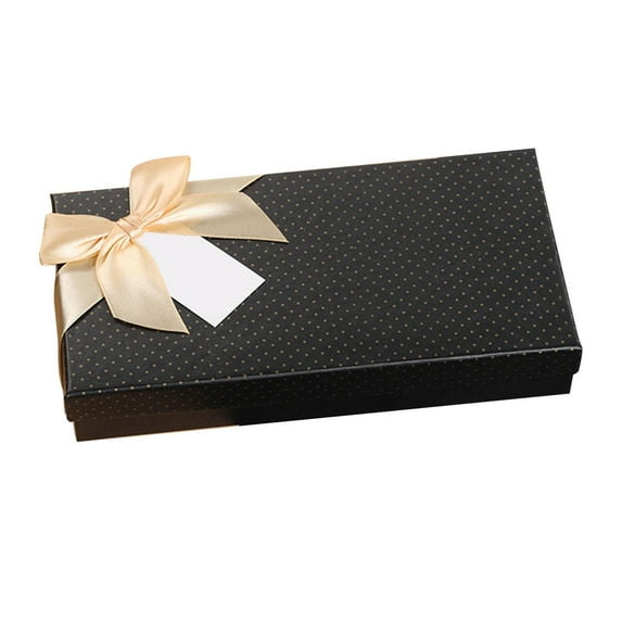 GUOOL Valentine's Day Candy Box, Chocolate Box Valentines Day Gifts for Kids Gift Box Candy Packaging for Engagement Party Supplies Black Dots