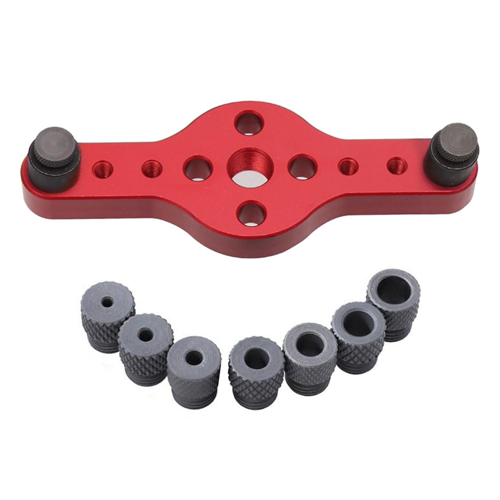 GUOOL Vertical Self Centering Dowel Jig Kit Woodworking Holing with 2-10mm Drill Bushings Dowelling Wood Vertical Hole Puncher with Drill Bushings , Red Type 2 (red)