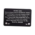 thumbnail image 1 of GUOOL Wallet Insert Card Engraved Insert Note Card Metal Keepsake for Proposal Anniversary Husband Wife Him Her Friends TO MY SON, 1 of 9