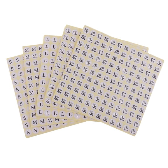 GUOOL White On Black Round Shape Retail Size Stickers Adhesive 75, Labels Clothing Retail 13 Mm Or 0.5 Inch In Diameter ,75x Clothing Size Sticker Labels