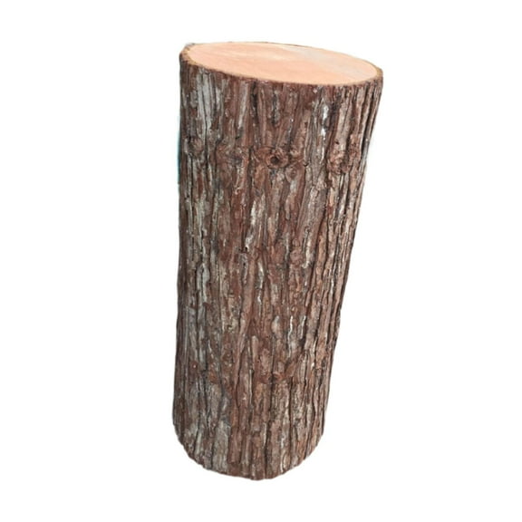 GUOOL Wood Pedestal Cylinder Pedestal Stand Rustic Wooden Plinth Cylindrical Display Stand for Newborn Baby Shower Party Decoration 20cmx50cm