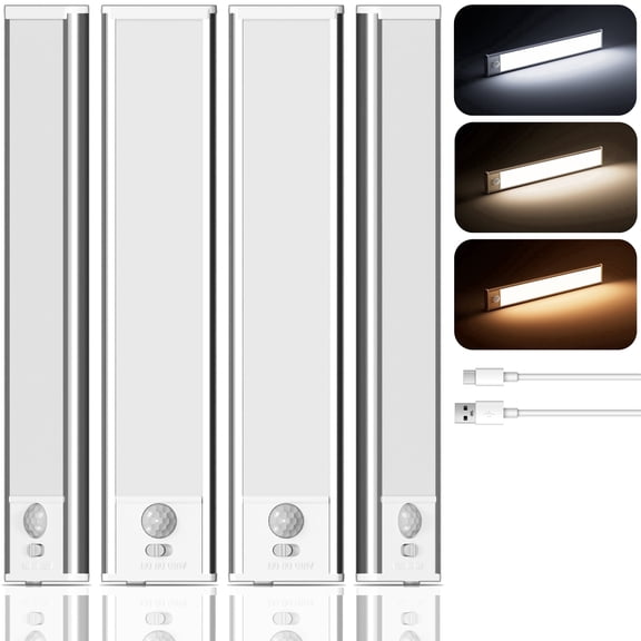 6 Pack Under Cabinet Lights Wireless, 32 LED Motion Sensor Light Indoor ...