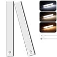 thumbnail image 1 of GUPUP Under Cabinet Lights, 54 LED Motion Sensor Light Indoor, Rechargeable Closet Lighting Kit with Magnetic for Kitchen Wardrobe Stairs, 2 Pack, 1 of 7
