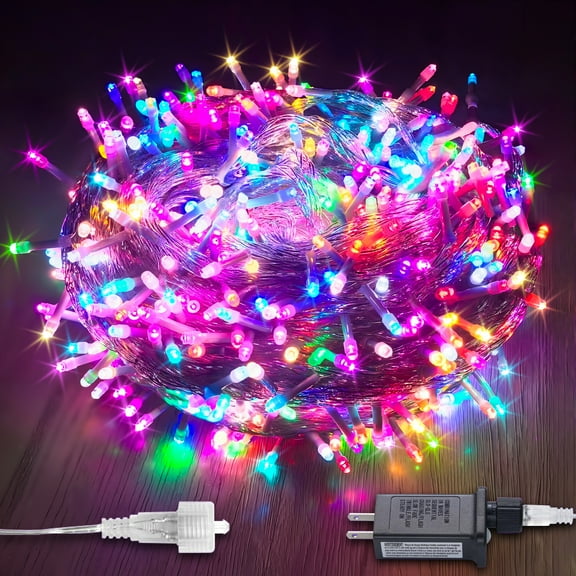 GUPUP Multicolor 65.6FT 200 LED Christmas Lights, 8 Modes Connectable String Lights Indoor Outdoor, Plug-in Waterproof Fairy Lights for Christmas Tree Decor