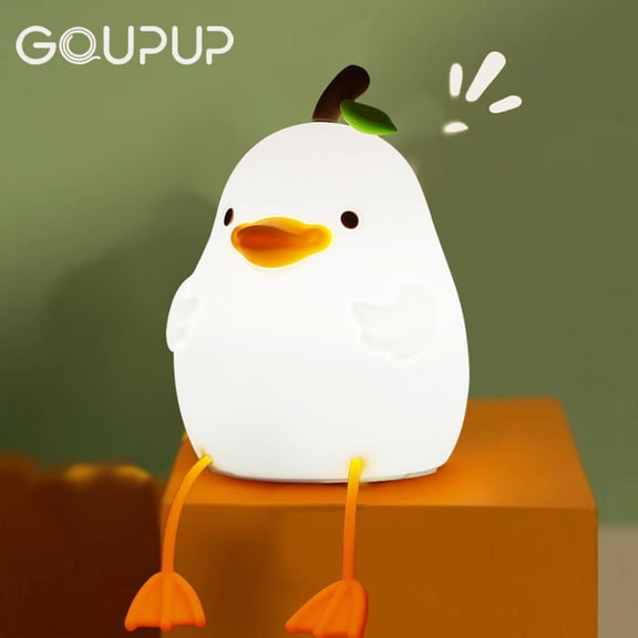 GUPUP Cute Duck Night Light for Kids, 10 Color Changing Gifts Light for Women Teen Girls Baby,Dimmable Bedside Lamp for Children Bedroom Kawaii Room Decor
