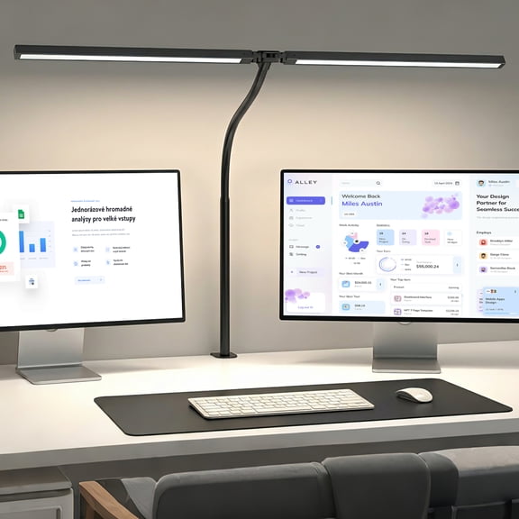 GUPUP LED Clip-on Desk Lamp, Eye Caring Dimmable Reading Light, Usb Power Adjustable Table Light for Home, Office, Dorm, Bedside, Kids Study