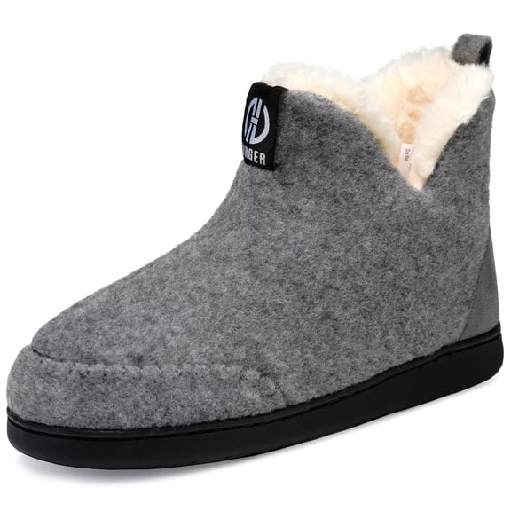 GURGER Slipper Boots for Women Men Winter Booties Slippers Indoor Outdoor Slippers Memory Foam House Shoes for Ladies Male