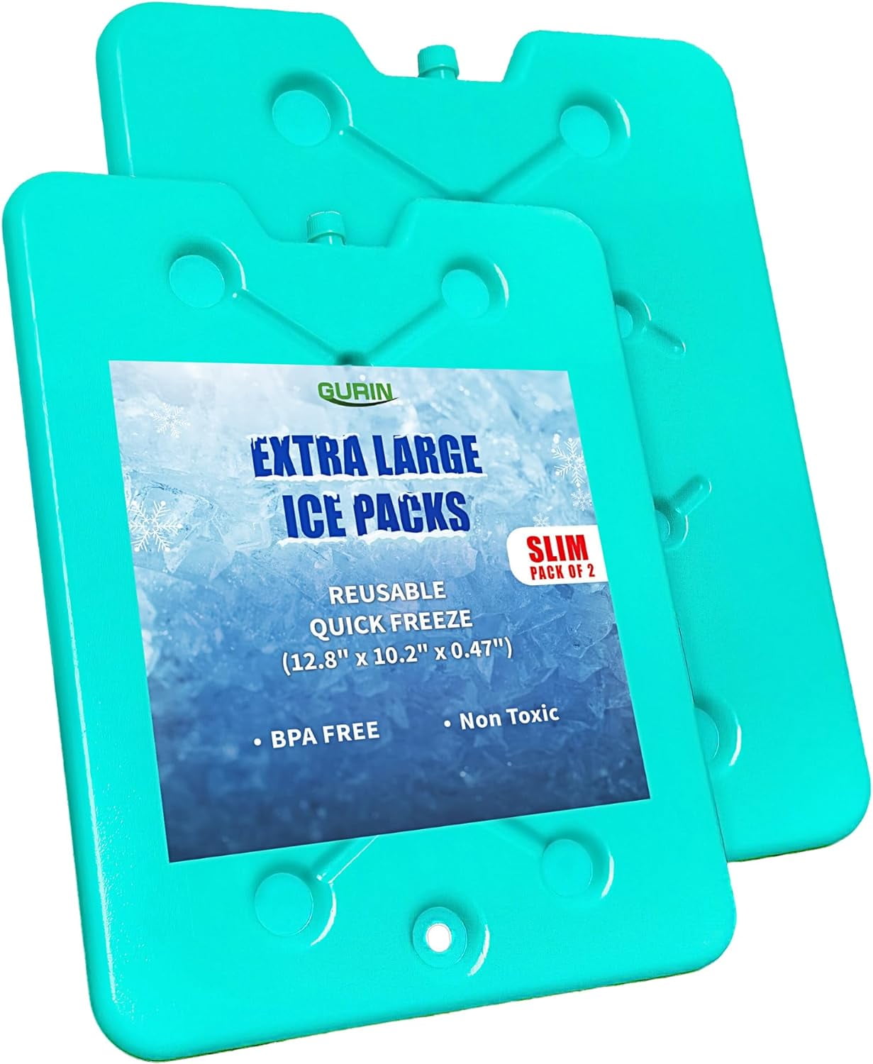 GURIN Reusable Ice Packs for Lunch Box/Coolers, Bag, or Backpack