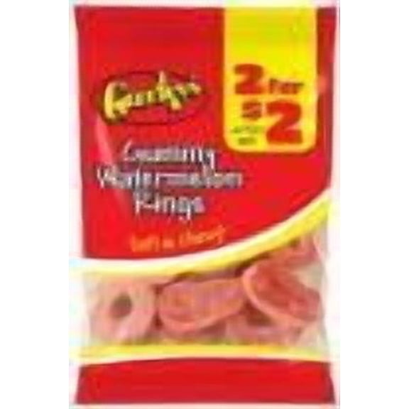 GURLEY'S GUMMY WATERMELON RINGS 2.5 Oz. Pack Of 12 Case