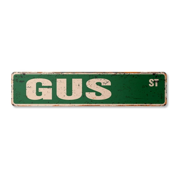 GUS Vintage Plastic Street Sign Childrens Name Room Sign | Indoor/Outdoor | Â 18" Wide