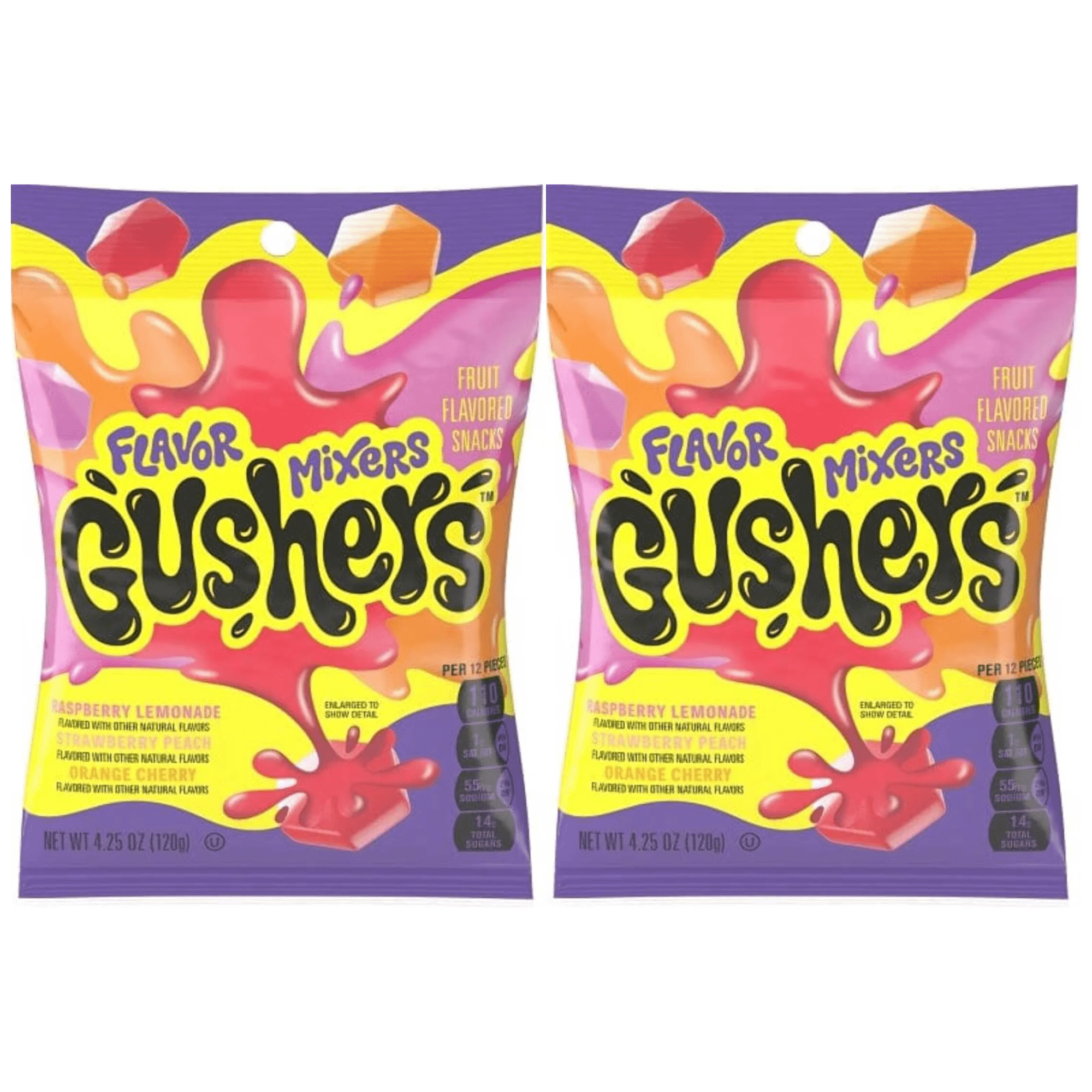 GUSHERS FLAVOR MIXERS 4.25 Oz. 12 Tasty Treats Per Bag (Pack Of 2)