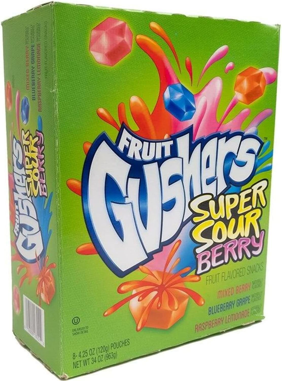GUSHERS SOUR BERRY 4.25 Oz. 8 Count (Pack Of 6)