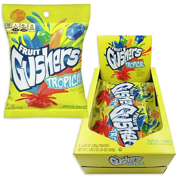 GUSHERS TROPICAL 4.25 Oz. 8 Count (Pack Of 6)