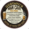 thumbnail image 1 of GUSTAVO'S Man Cave Rules 12" Round Metal Sign Garage Wall Decor 200120010408, 1 of 1