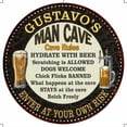 thumbnail image 1 of GUSTAVO'S Man Cave Rules 14" Round Metal Sign Garage Wall Decor 100140010408, 1 of 1