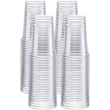 GUSTO 10 Oz Clear Plastic Cups Disposable Iced Coffee Cups, 100-Pack