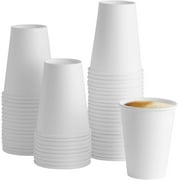GUSTO 12 Oz White Paper Cups Disposable Coffee Cups To Go Cups, 100-Pack