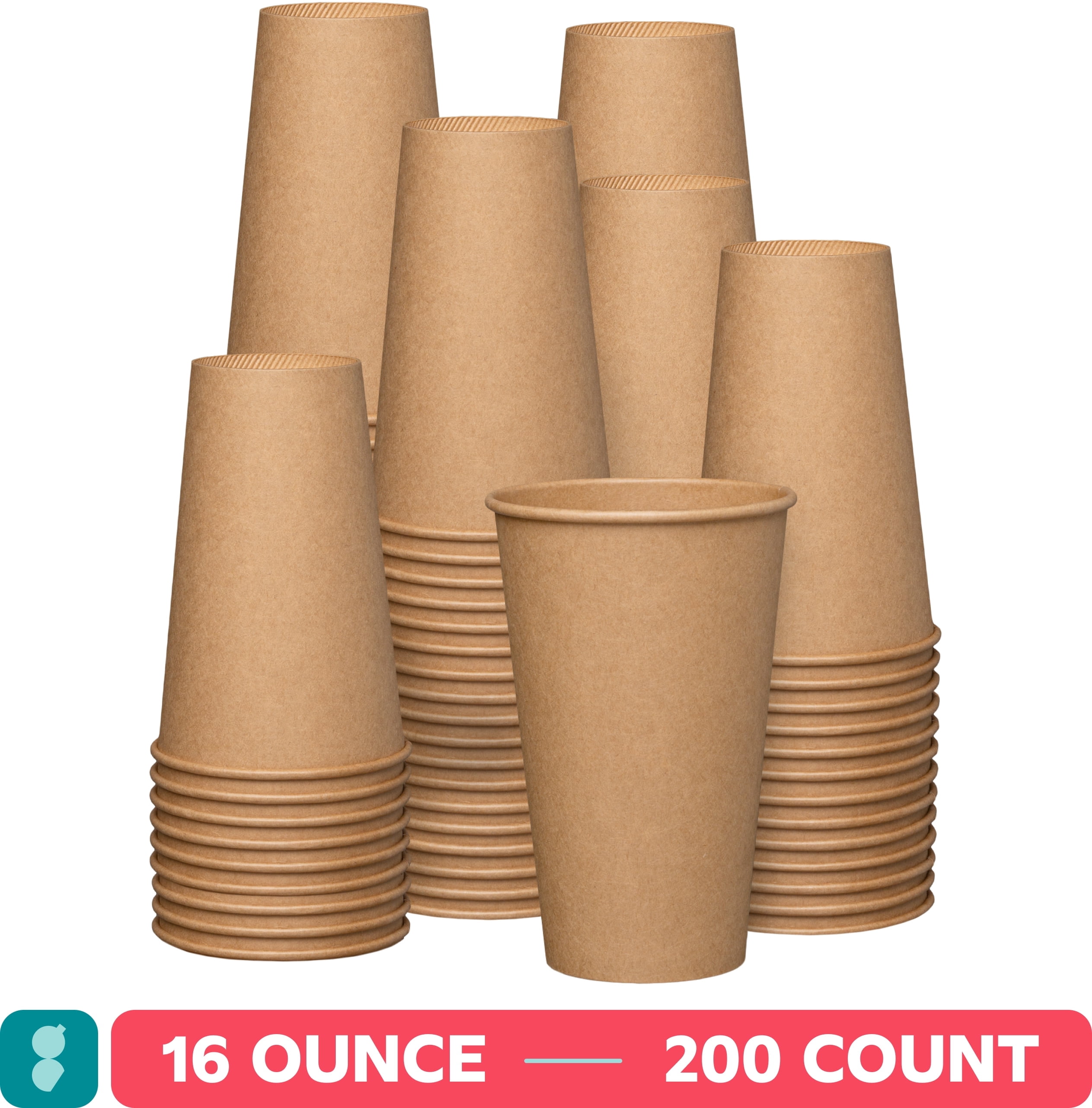 Comfy Package 16 Oz Compostable To-go, Eco-friendly Kraft Paper Cups ...