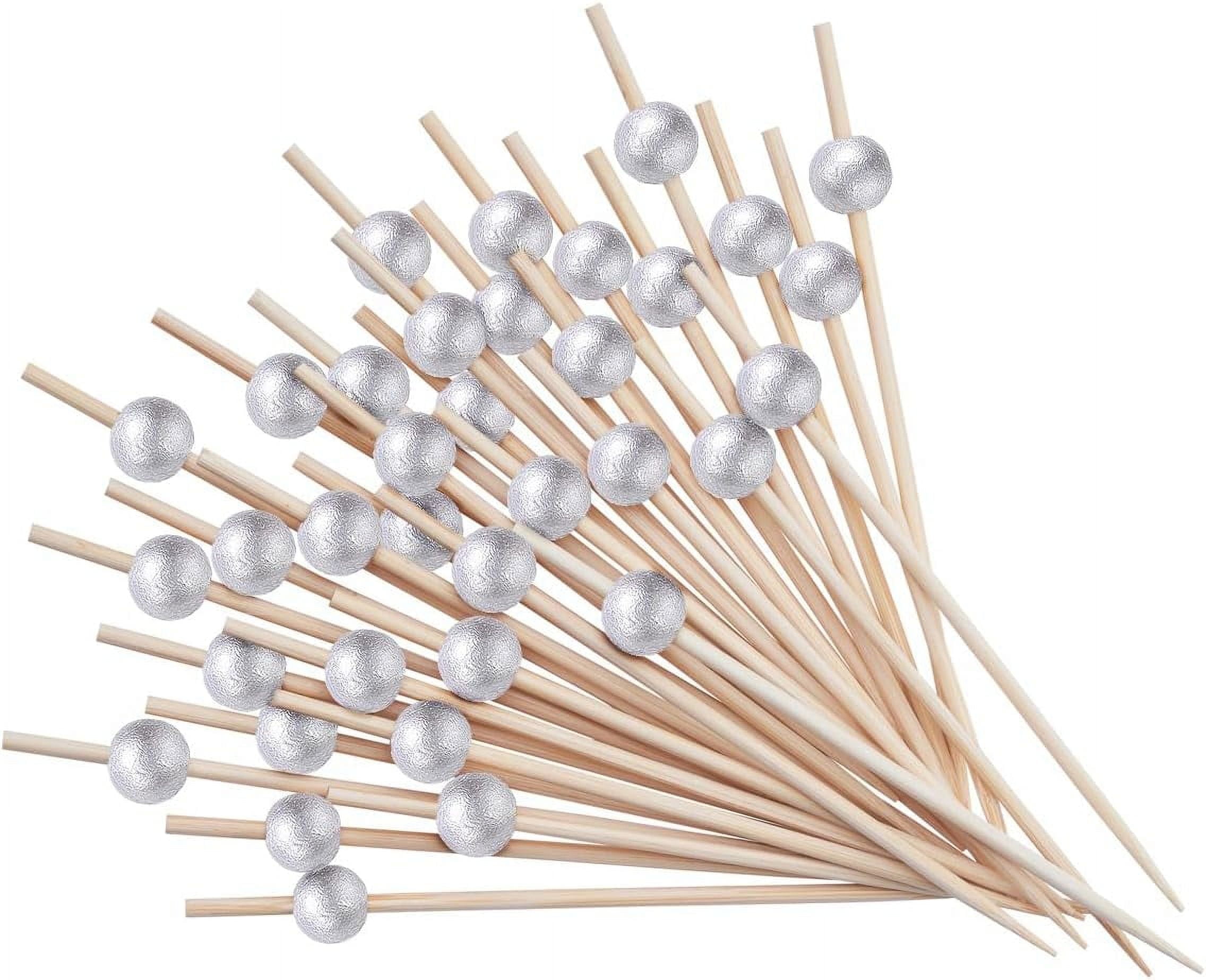 GUSTO [200 Count] Cocktail Picks & Food Toothpicks - 4.7 Inch Wooden ...