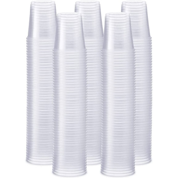 GUSTO 3 Oz Clear Plastic Cups Disposable Drinking Cups, 500-Pack