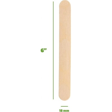 GUSTO 6" Popsicle Stick Set Multipurpose Wooden Sticks for Crafts, 1000-Pack