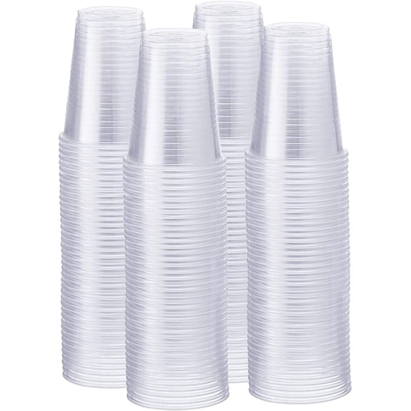 GUSTO 7 Oz Clear Plastic Cups Disposable Drinking Cups, 500-Pack