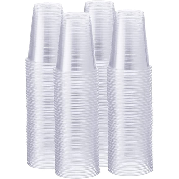GUSTO 7 Oz Clear Plastic Cups Disposable Drinking Cups, 500-Pack